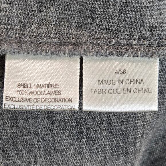 Vera Wang Purple Label Wool Sweater Dress Long Sleeve Black Sequin Gray 4 - Picture 4 of 7